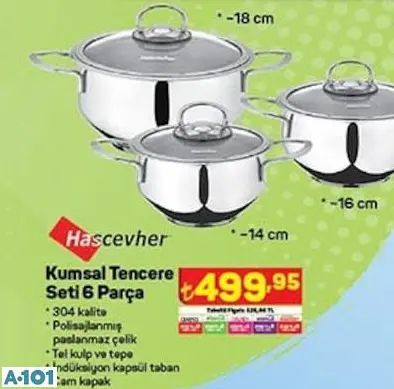 HASCEVHER KUMSAL TENCERE SETİ HASCEVHER KUMSAL TENCERE SETİ